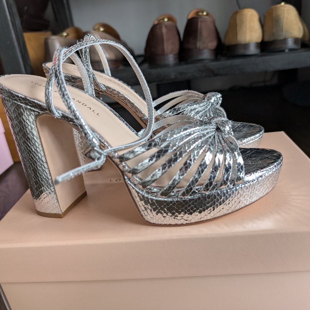 Silver High Heel Sandals